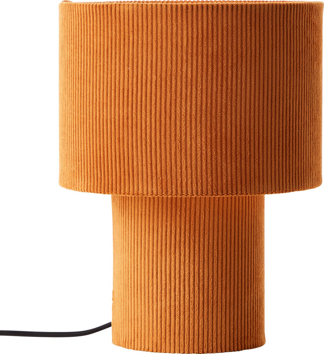Brilliant tony - lampe de table - e27 max 1x25w - tissu côtelé - orange