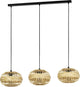 Suspension Eglo amsfield 1 - e27 - 96 cm - noir|bois