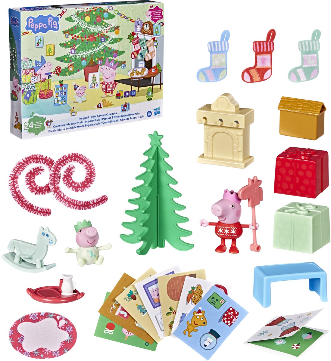 Peppa pig peppa et evie - calendrier de l'avent