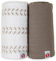 Lange Lodger - tissus hydrophiles - marron crème - 110x110cm - 2 pièces - coton biologique - couche hydrophile