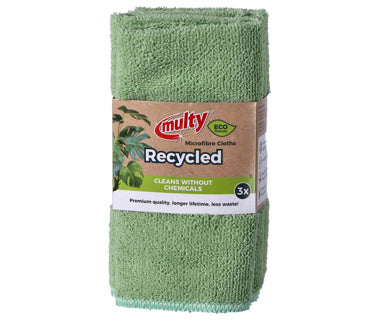 Tissu de microfibres recyclées recyclées 3 pièces Eco