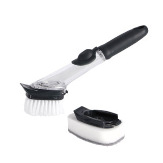 Brosse à lave-vaisselle avec distributeur et éponge