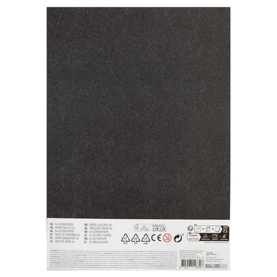 Creative Craft Group Glitter Paper A4, 8 feuilles et 8 couleurs