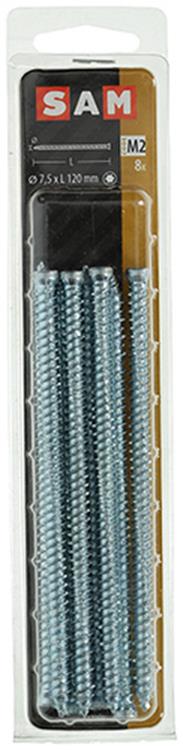 Mack 1019962 - vis pour fenêtre en béton culasse galvanisée 8 pcs 7,5 x 132 mm | 5 pièces