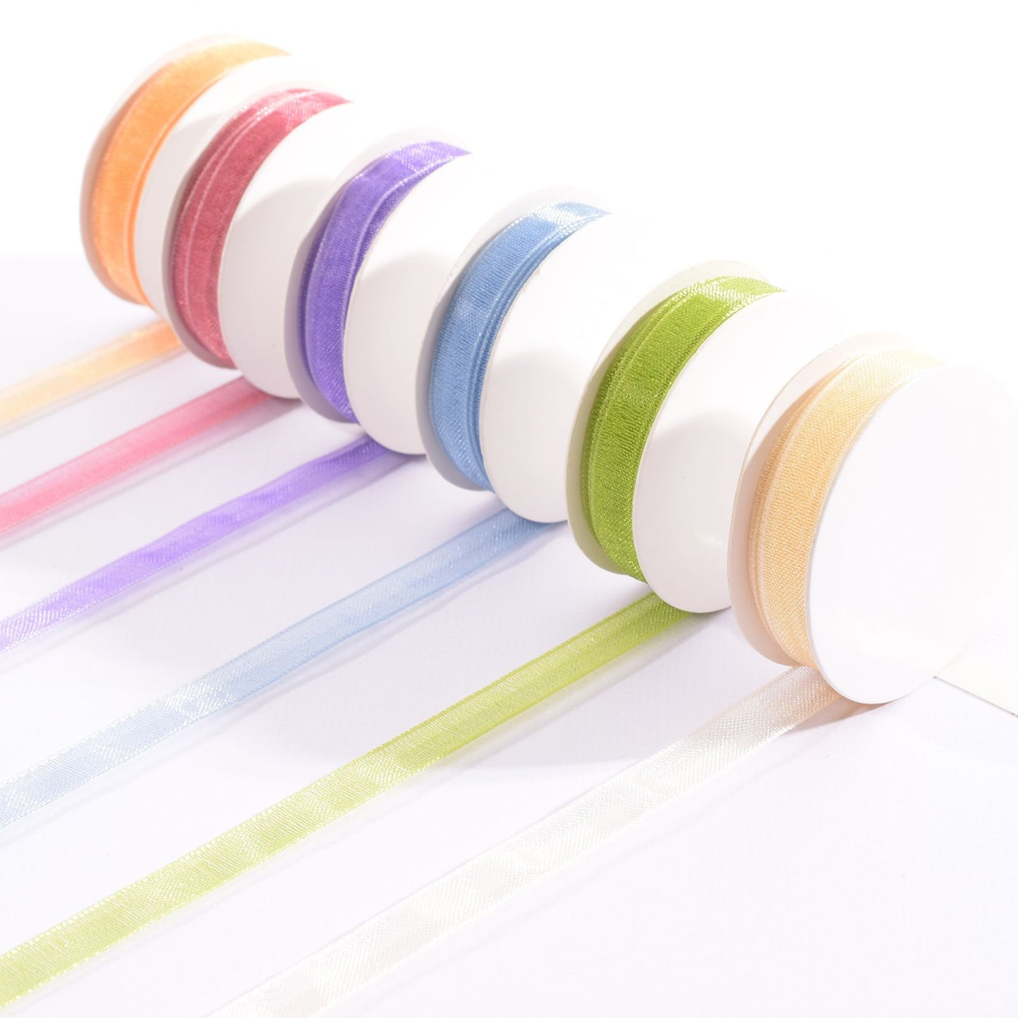 Vaessen creative • ruban organza 6 couleurs 6mmx2m printemps
