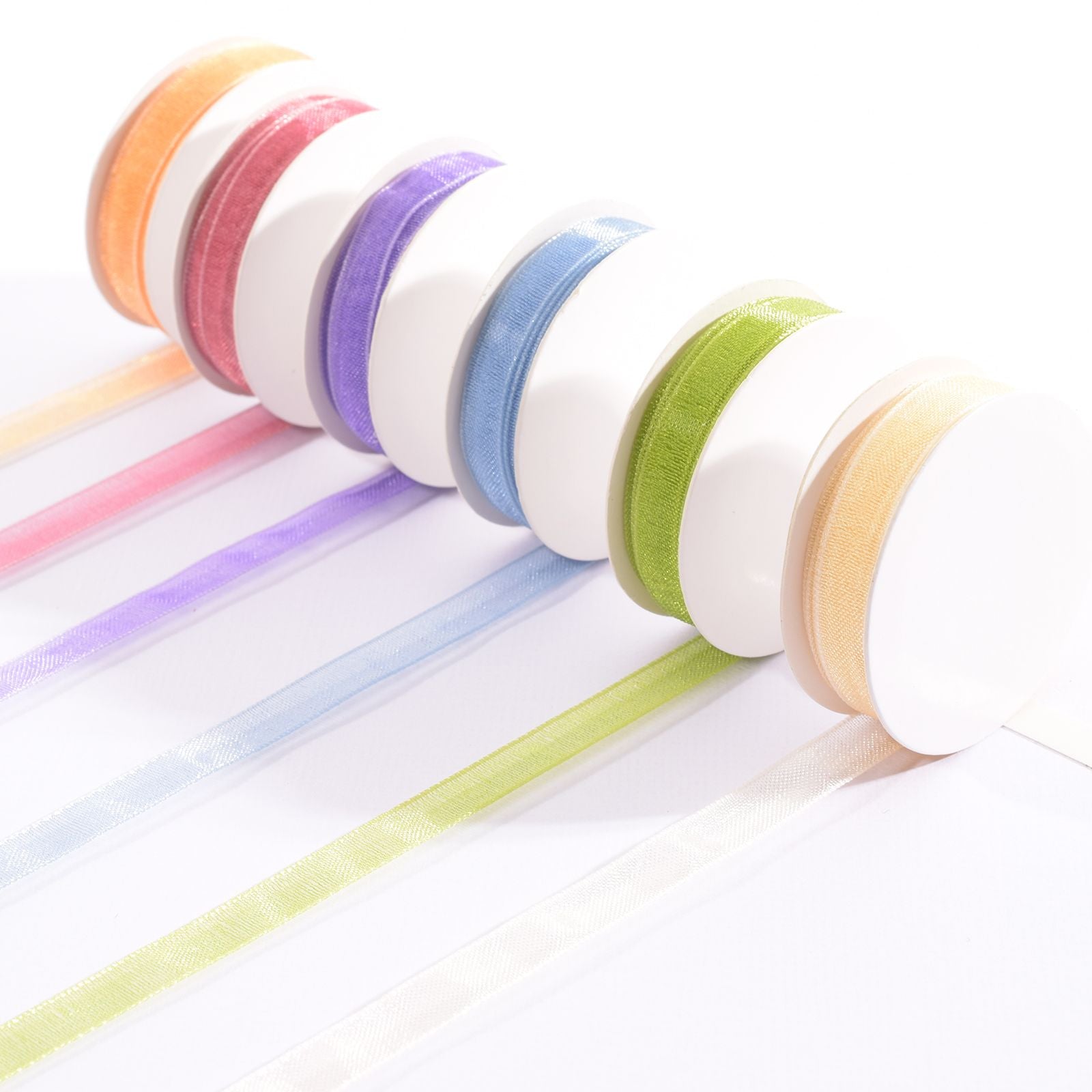 Vaessen creative • ruban organza 6 couleurs 6mmx2m printemps