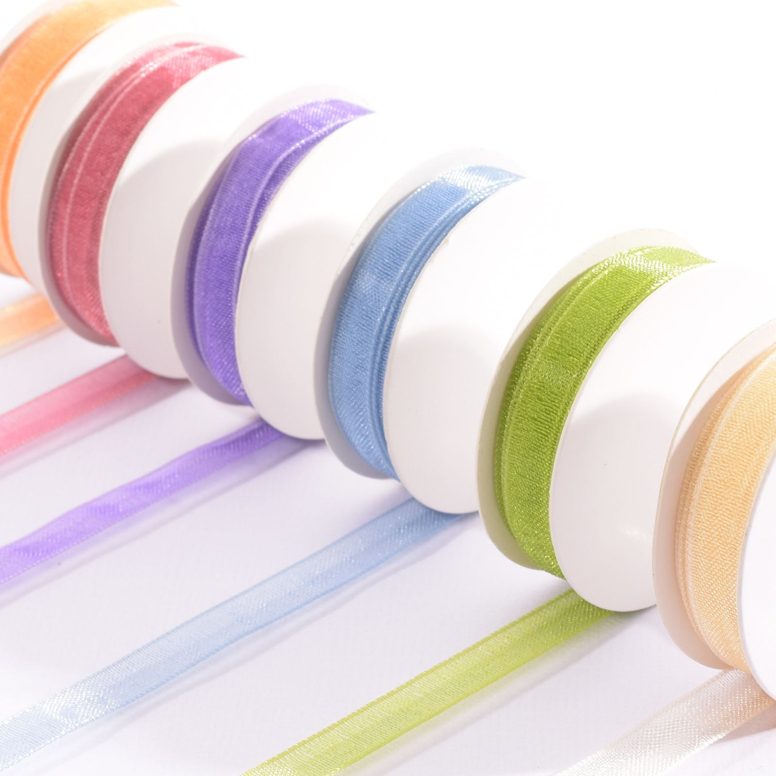 Vaessen creative • ruban organza 6 couleurs 6mmx2m printemps
