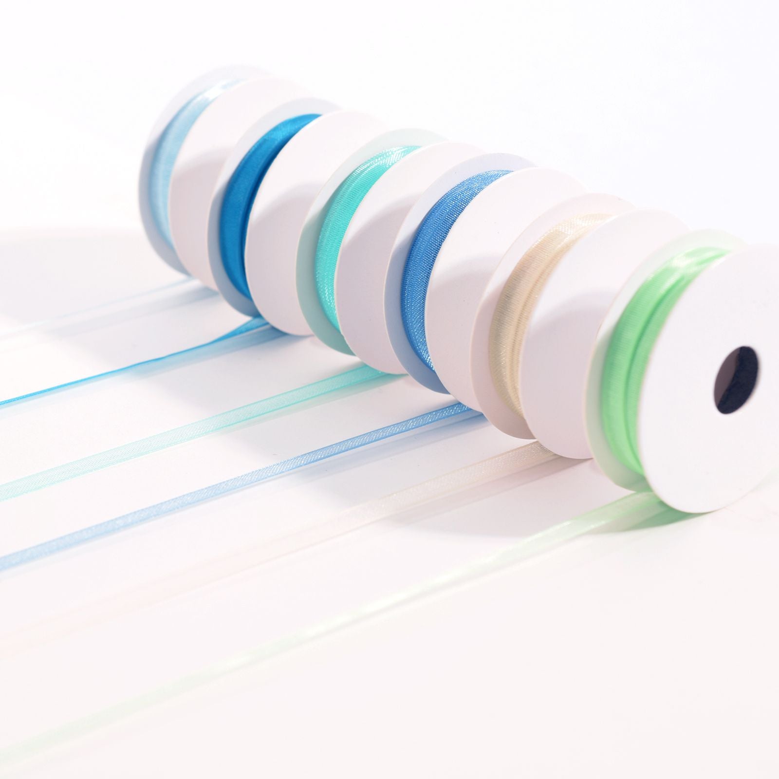Vaessen creative • ruban organza 6 couleurs 3mmx2m bleu bébé