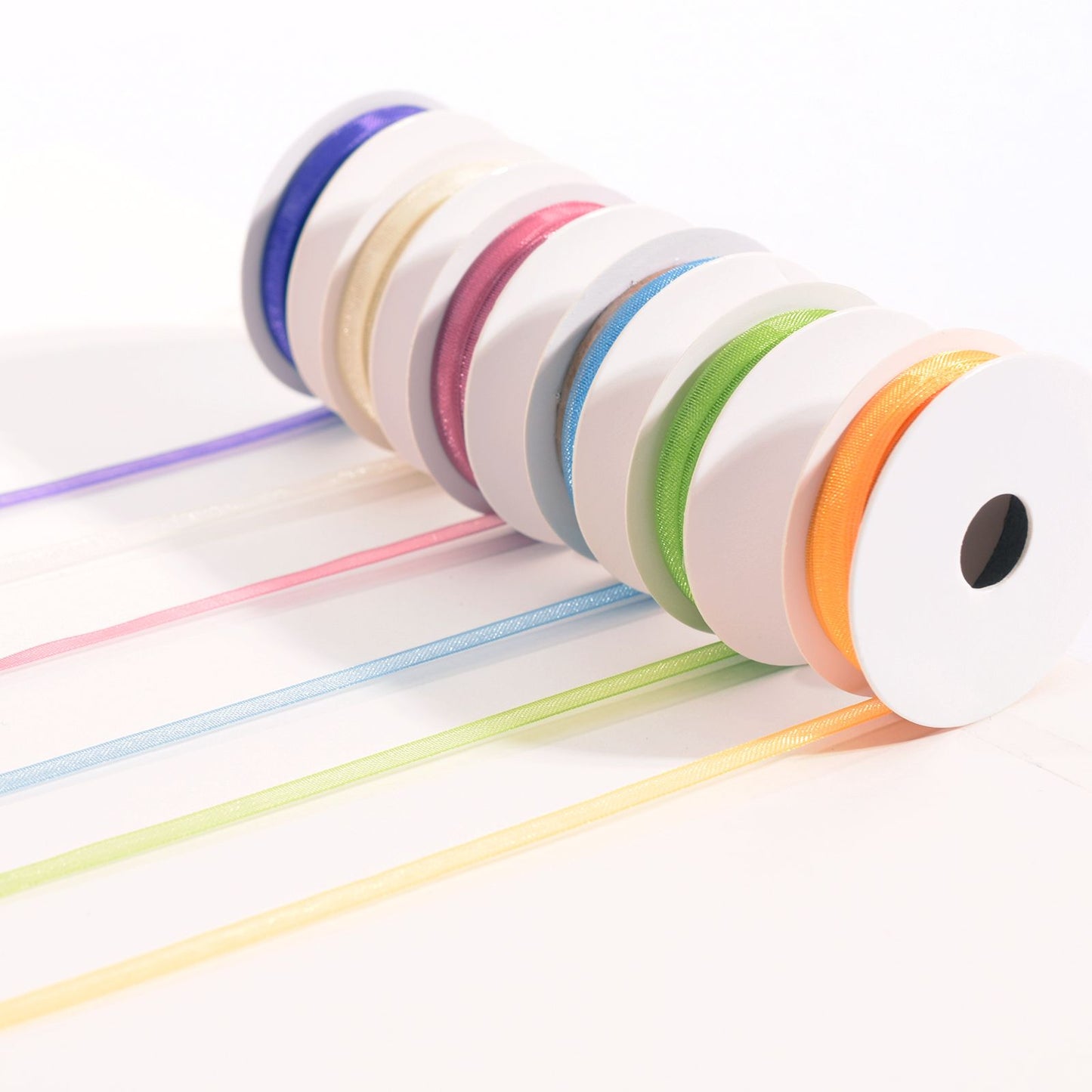 Vaessen creative • ruban organza 6 couleurs 3mmx2m printemps