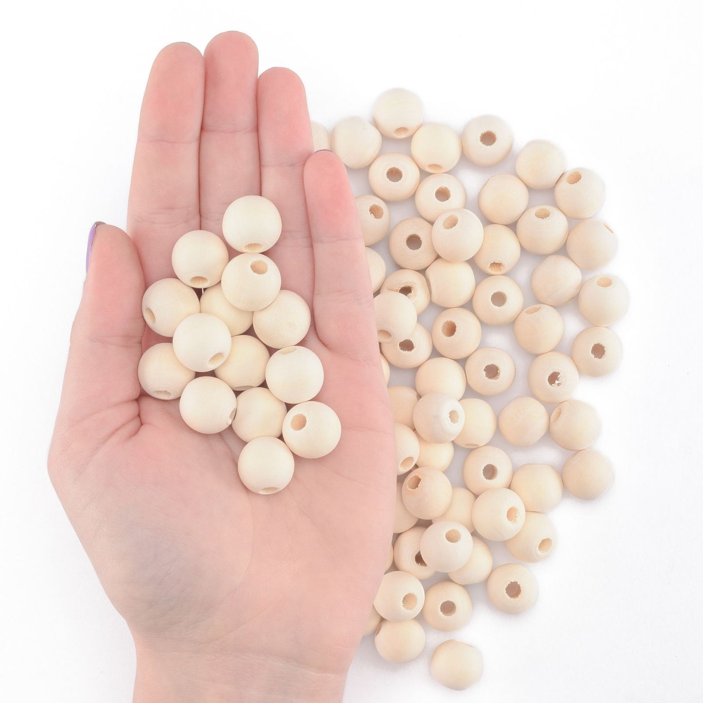 Vaessen creative • perles en bois 15mm 100 pièces