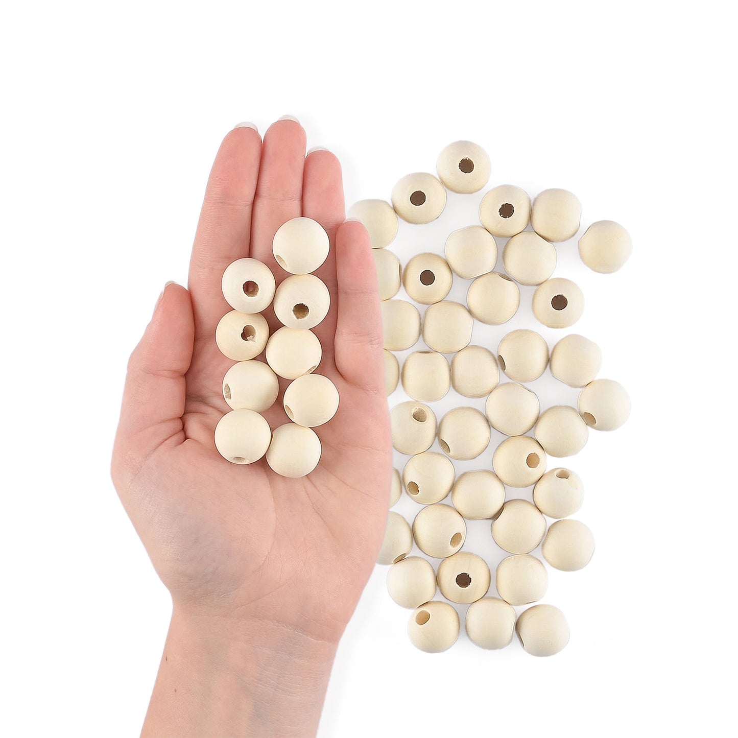 Vaessen creative • perles en bois 18mm 100 pièces