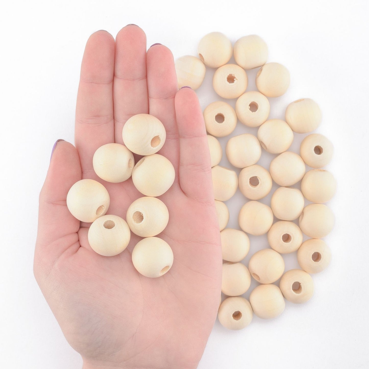 Vaessen creative • perles en bois 20mm 50 pièces