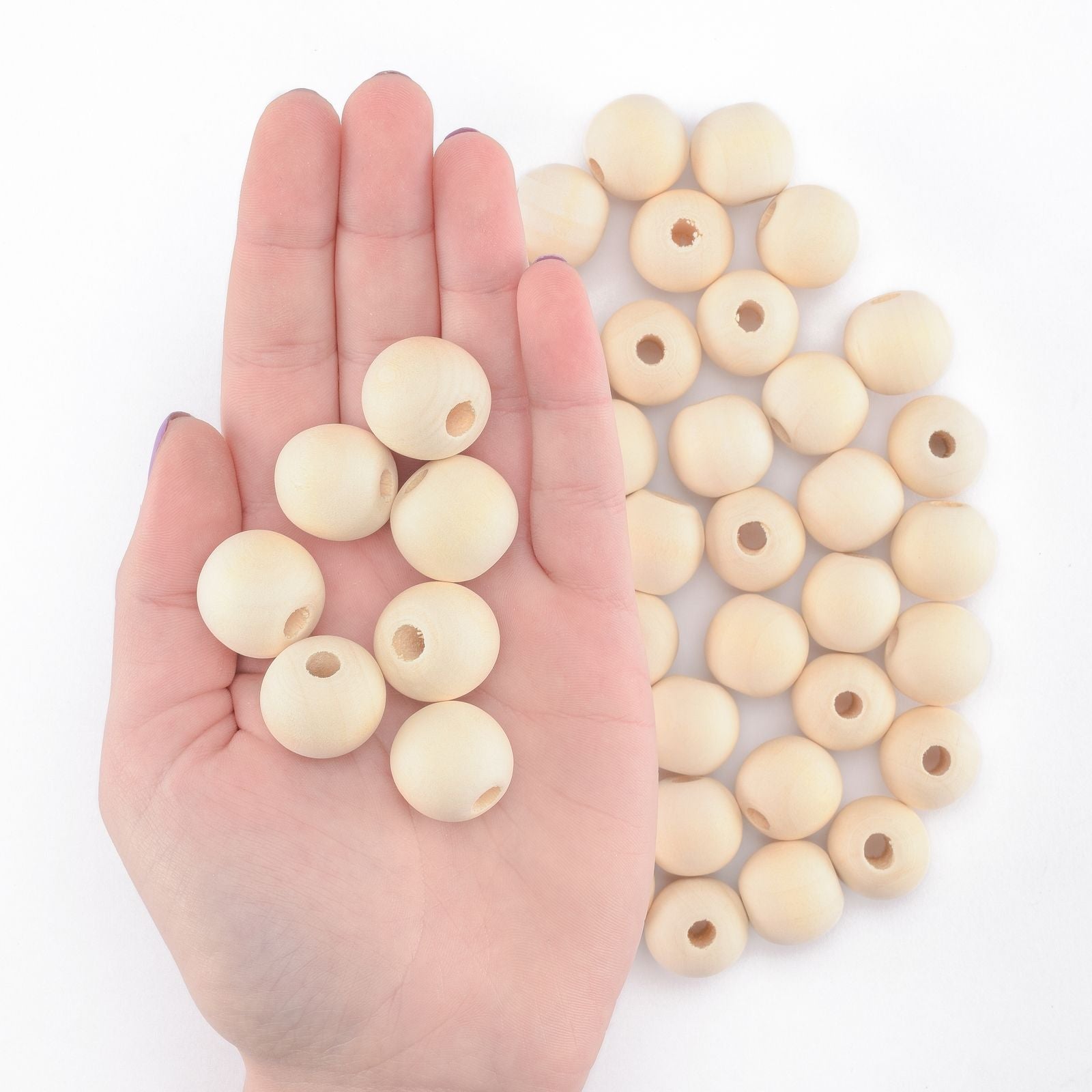 Vaessen creative • perles en bois 20mm 50 pièces