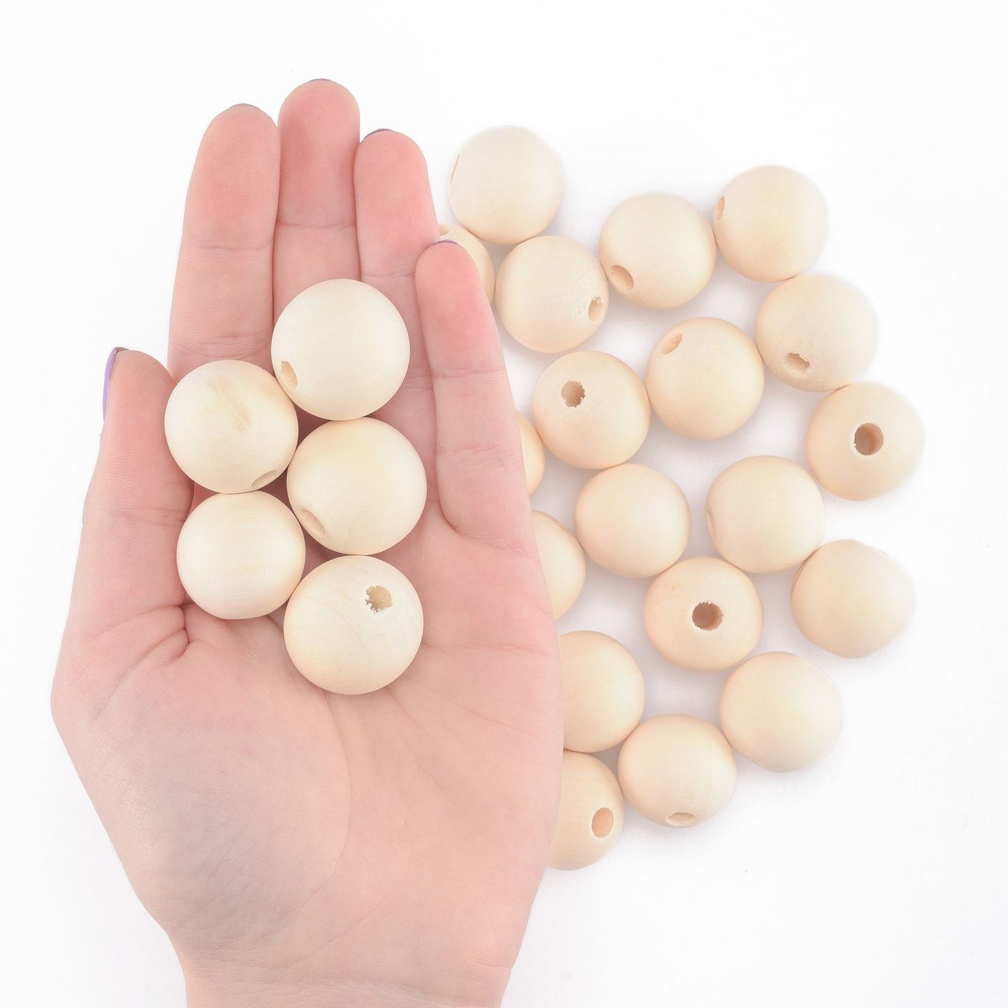 Vaessen creative • perles en bois 25mm 25 pièces