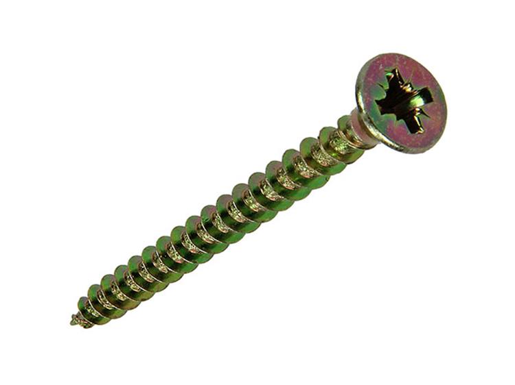 Mack 1017967 - vis pour panneaux d'aggloméré avec tête plaquée jaune. 55 pièces 3,5 x 40 mm | 5 pièces