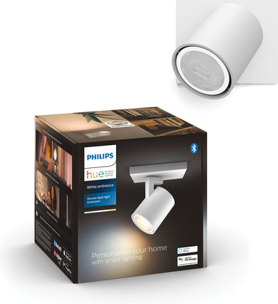 Spot en saillie Philips Hue Runner - lumière blanc chaud à froid - 1 spot - blanc