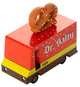 Candylab jouets camionnettes candycar : fourgon bretzel - dr. salé (f028) 8,4x4,1x6,5 cm, bois moulé sous pression, dans une boîte cadeau, 3+