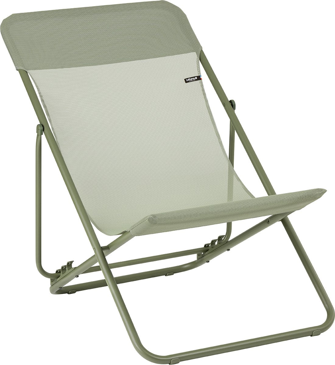 Lafuma maxi transat - chaise de plage - pliable - réglable - color block - mousse