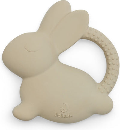 Jollein - anneau de dentition en caoutchouc - anneaux de dentition bébé - lapin - nougat