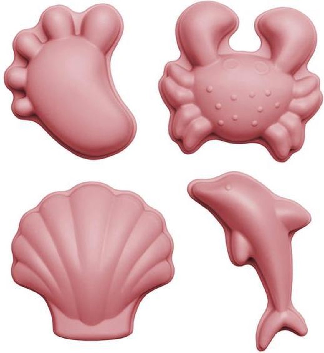 Moules à sable Scrunch - rose - pliables - recyclables