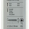 Mack 1017984 - vis pour panneaux d'aggloméré avec tête plaquée jaune. 40 pièces 5,0 x 30 mm | 5 pièces