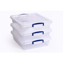 Boîte de rangement avec couvercle boîtes vraiment utiles 10.5ccb-pk3 10,5 l transparent