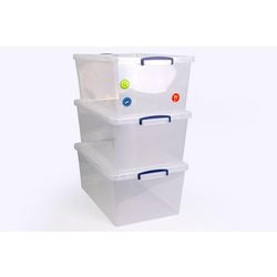 Boîte de rangement boîtes vraiment utiles 62ccb-pk3 62 l transparent