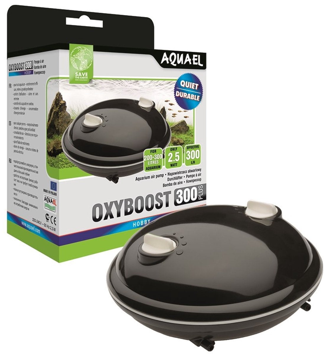 Aquael oxyboost +300 - pompe d'aquarium - type : pompe à air - 300 litres heures