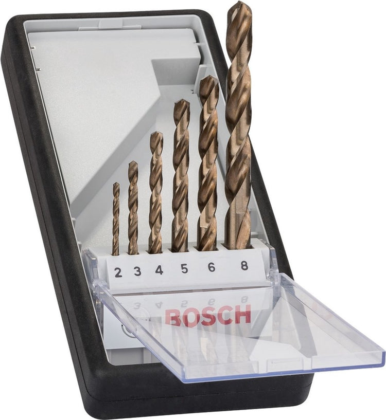 Bosch jeu de 6 forets à métaux robustes hss-co(6)