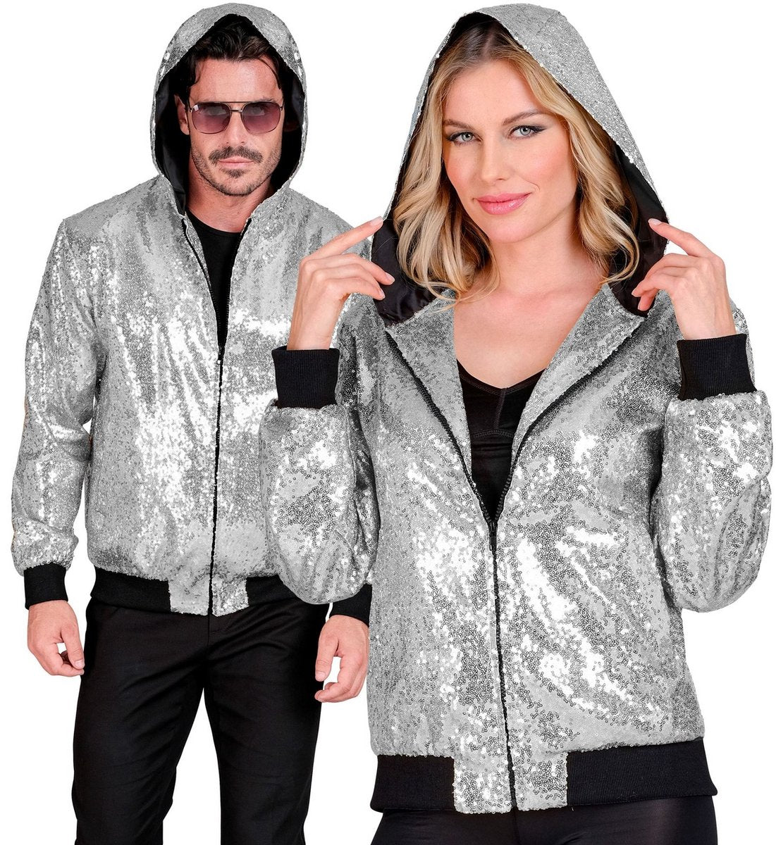 Veste à sequins Finidi avec capuche hors de l'espace