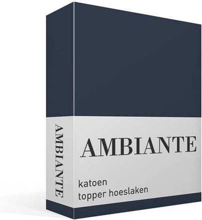 Ambiante coton - surmatelas - 200x220 - bleu foncé