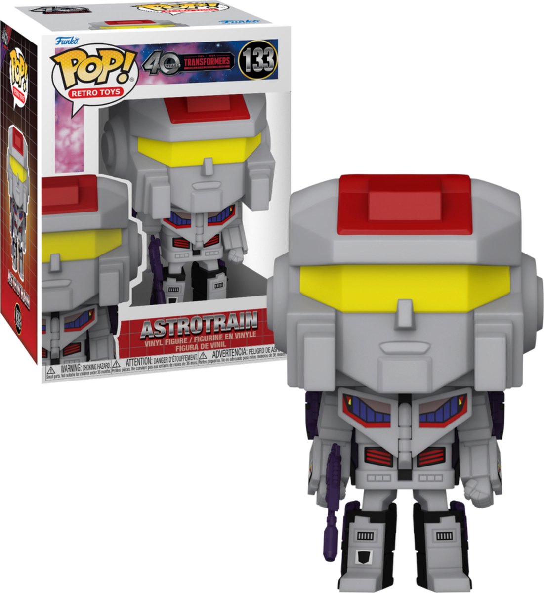 Figurine en vinyle Funko Transformers Astrotrain 133 pop ! multicolore - pvc - fan merch, film