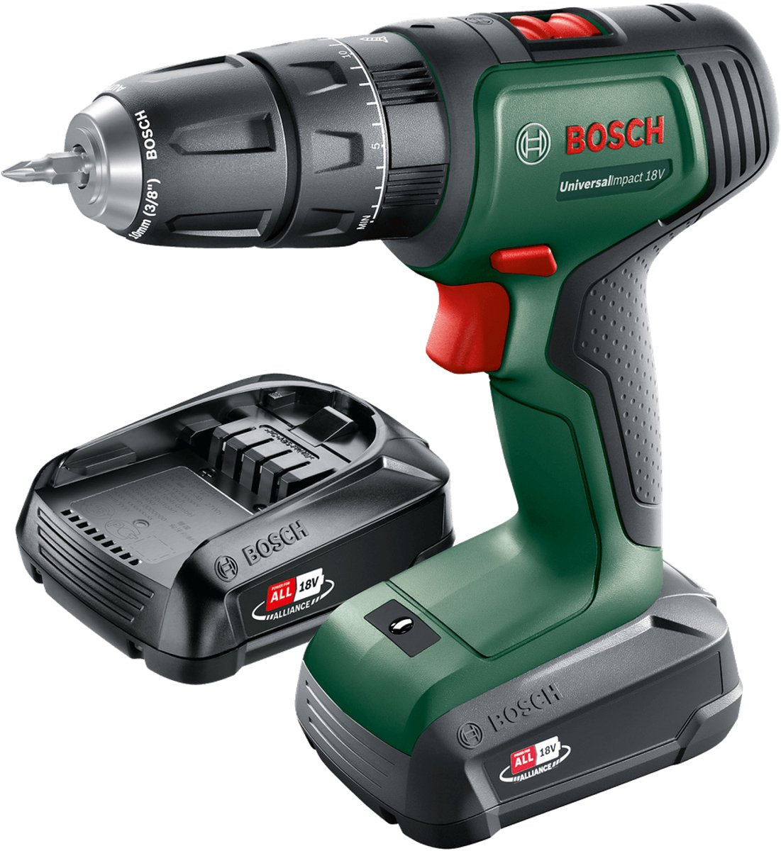 Perceuse-visseuse sans fil Bosch universalimpact 18 - avec 2x batterie 18 V (1,5 Ah) et chargeur