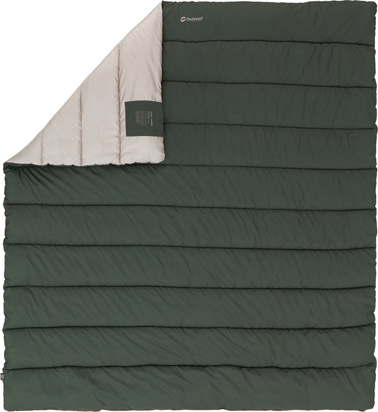 Outwell campion couette double sac de couchage couette 2 personnes 220 x200 cm vert