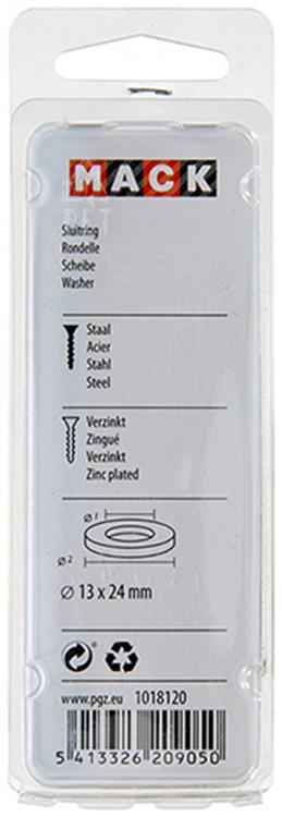 Mack 1018120 - rondelle acier galvanisé 30 pcs 13 x 24 mm | 5 pièces