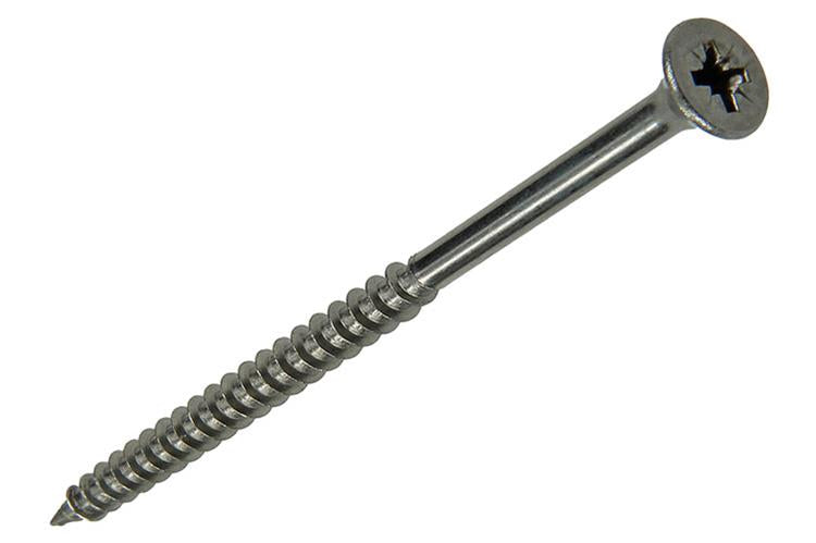 Mack 1020002 - vis pour panneaux d'aggloméré tête VZ acier inoxydable 15 pièces 5,0 x 80 mm | 5 pièces