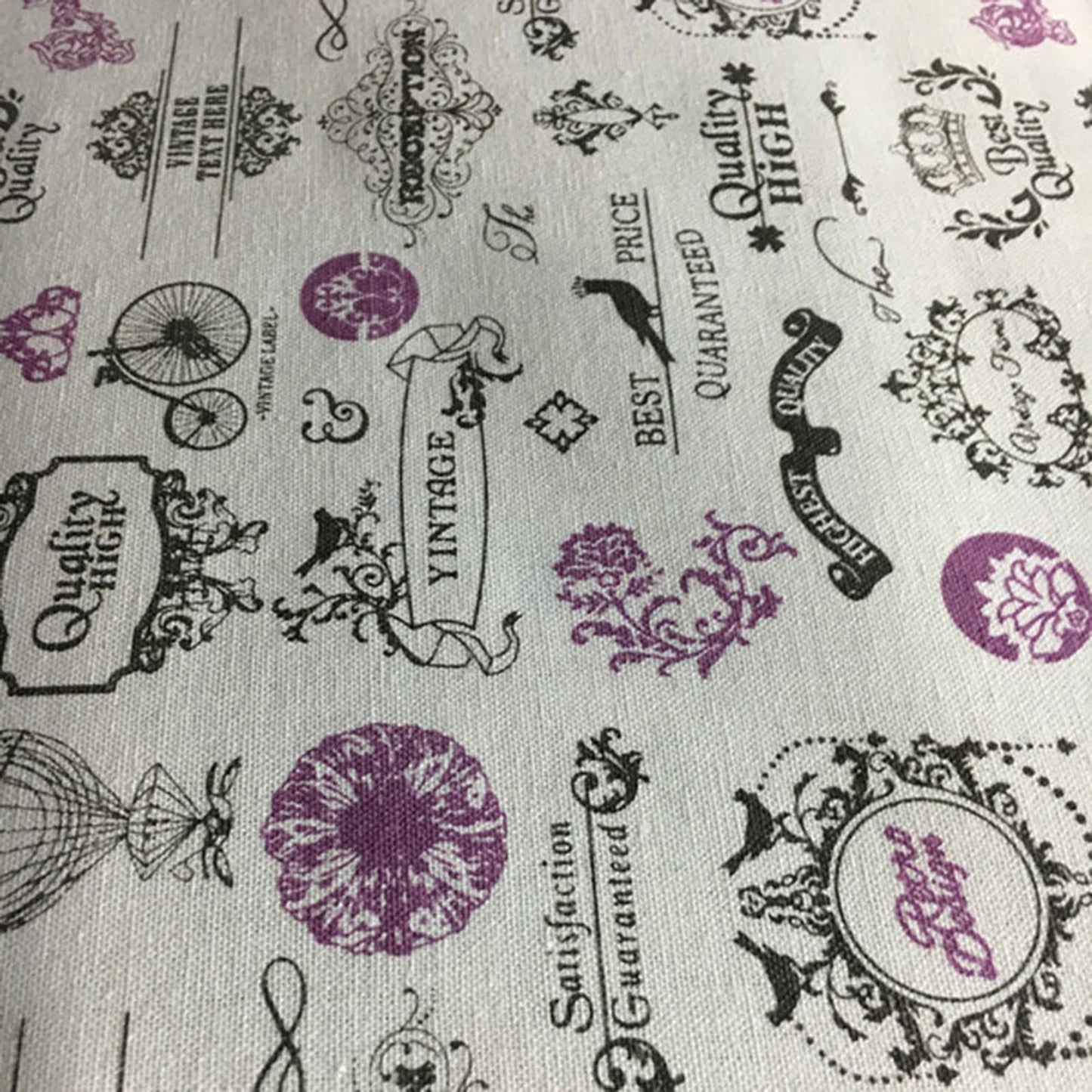 Vaessen creative • tissu coton imprimé 50x70cm vintage