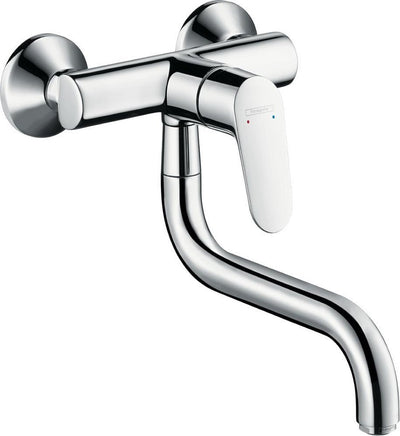 Hansgrohe focus m41 mitigeur de cuisine mural - chrome - entraxe 150 mm ± 12 mm