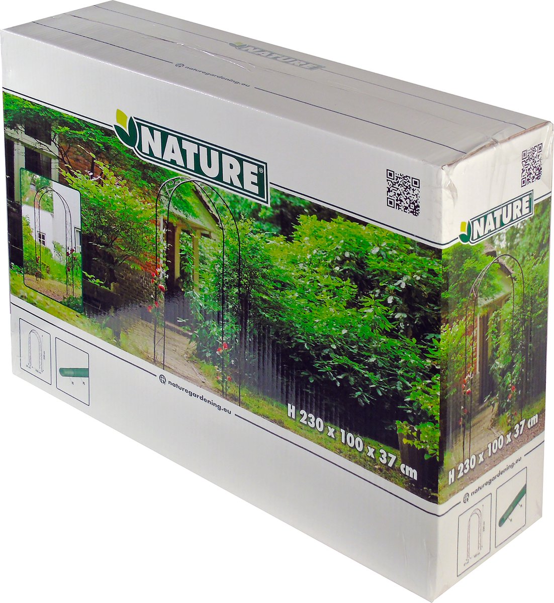 Nature Nature Gardenbog 100x37x230 cm Métal noir