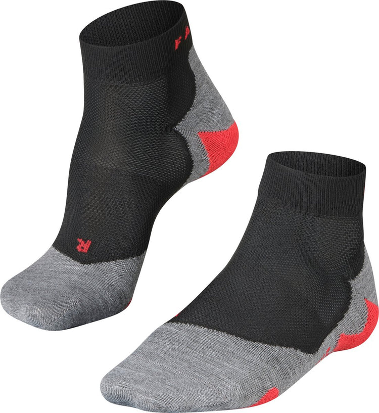 Falke ru5 chaussettes de course courtes en matériau fonctionnel anti-ampoules hommes noir - taille 44-45