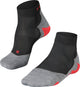 Falke ru5 chaussettes de course courtes en matériau fonctionnel anti-ampoules hommes noir - taille 44-45