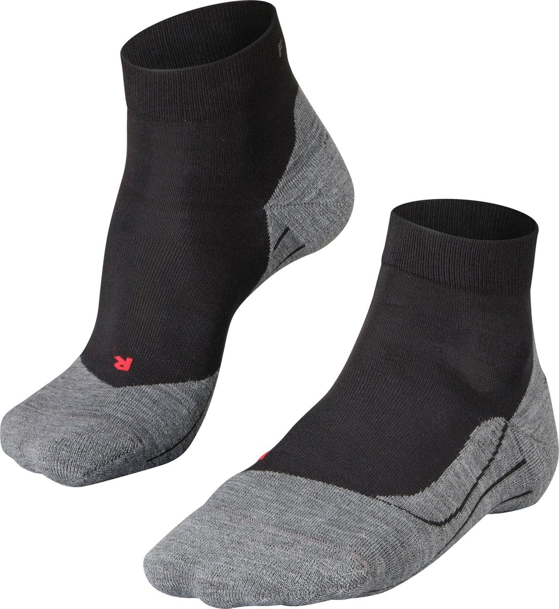 Falke ru4 chaussettes de course courtes en coton anti-ampoules en matériau fonctionnel femme noir - taille 37-38