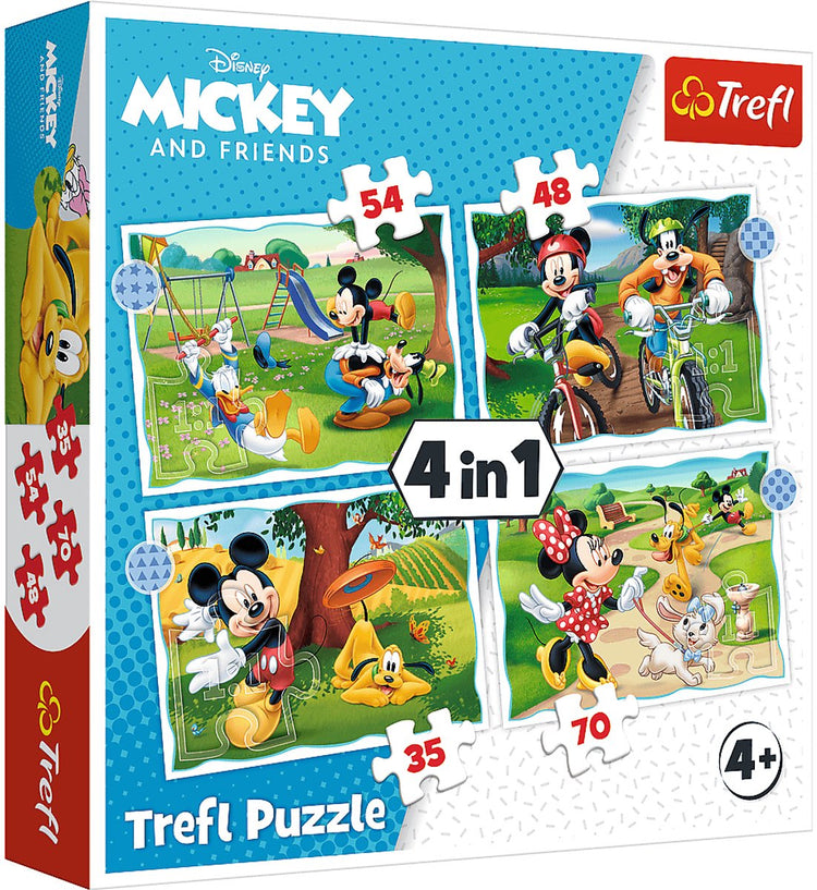 Trefl Puzzle Mickey Mouse 4 en 1 - 207 pièces - à partir de 3 ans