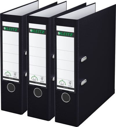 Leitz Classeur 180° pp A4 - largeur de dos 80 mm - pack économique (3 pièces) - noir