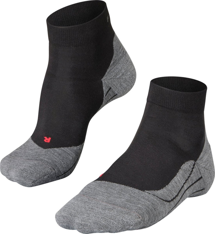 Falke ru4 chaussettes de course courtes en coton anti-ampoules en matériau fonctionnel hommes noir - taille 46-48