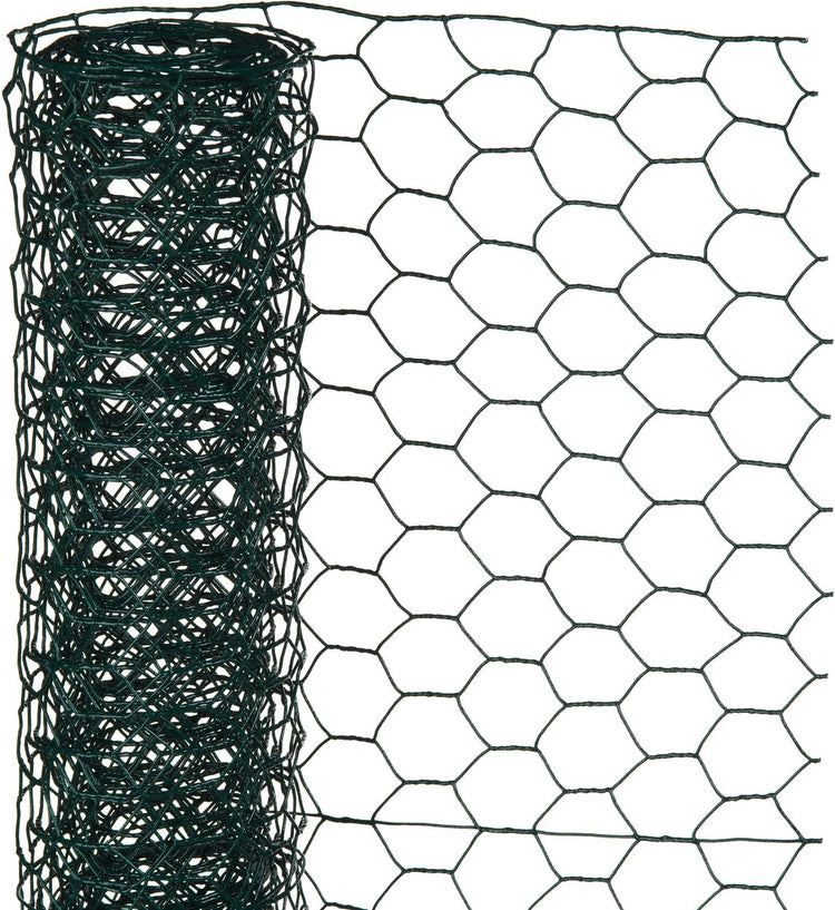Nature - maille en acier galvanisé - 10 x 0,5m - vert - maille 13mm