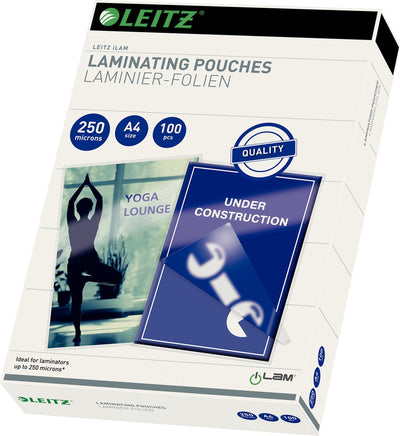 Leitz ilam - pochettes de plastification - a4 - 250 microns - 100 pièces
