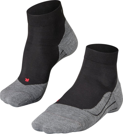Falke ru4 chaussettes de course courtes en coton anti-ampoules en matériau fonctionnel femme noir - taille 39-40