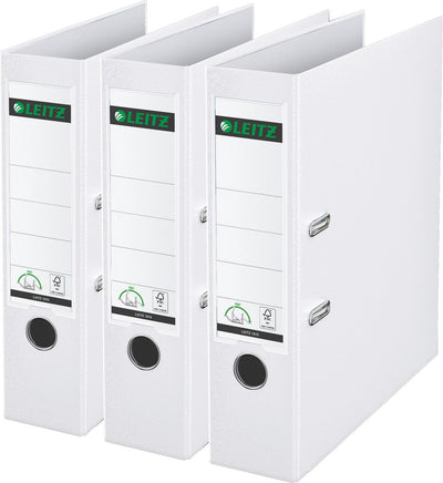 Leitz Classeur 180° pp A4 - largeur de dos 80 mm - pack économique (3 pièces) - blanc