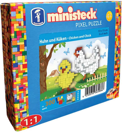 Poulet de ferme jouet en mosaïque Ministeck - petite boîte - 300 pièces.